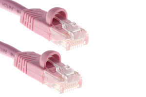 CAT5e Ethernet Patch Cable, Snagless, 7 Foot, Pink