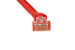 Cat5e Crossover Ethernet Patch Cable, Snagless, 75', Red