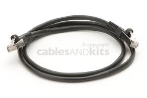 CAT5e Shielded Ethernet Patch Cable, Snagless, 3 Foot, Black