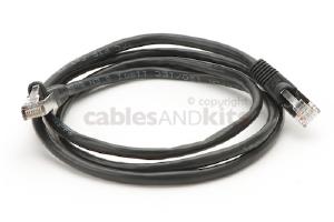CAT5e Shielded Ethernet Patch Cable, Snagless, 4 Foot, Black