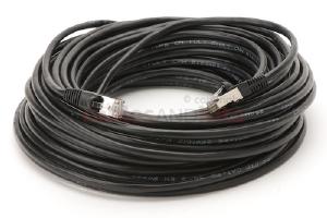 CAT5e Shielded Ethernet Patch Cable, Snagless, 75 Foot, Black