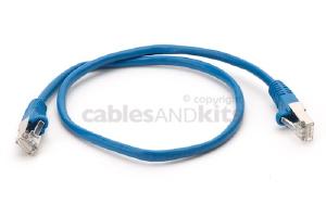 CAT5e Shielded Ethernet Patch Cable, Snagless, 2 Foot, Blue