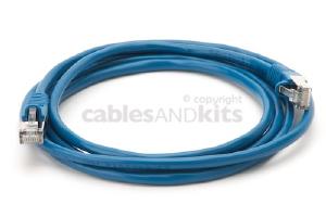 CAT5e Shielded Ethernet Patch Cable, Snagless, 6 Foot, Blue