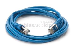 CAT5e Shielded Ethernet Patch Cable, Snagless, 7 Foot, Blue