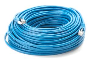 CAT5e Shielded Ethernet Patch Cable, Snagless, 100 Foot, Blue