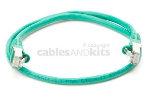 CAT5e Shielded Ethernet Patch Cable, Snagless, 2 Foot, Green