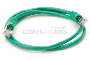CAT5e Shielded Ethernet Patch Cable, Snagless, 3 Foot, Green