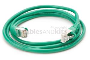 CAT5e Shielded Ethernet Patch Cable, Snagless, 4 Foot, Green