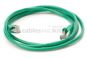 CAT5e Shielded Ethernet Patch Cable, Snagless, 5 Foot, Green