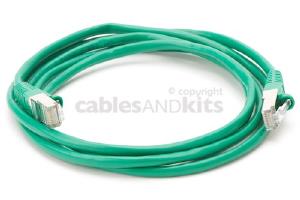 CAT5e Shielded Ethernet Patch Cable, Snagless, 6 Foot, Green