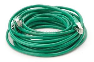 CAT5e Shielded Ethernet Patch Cable, Snagless, 20 Foot, Green
