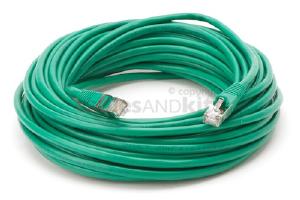 CAT5e Shielded Ethernet Patch Cable, Snagless, 50 Foot, Green