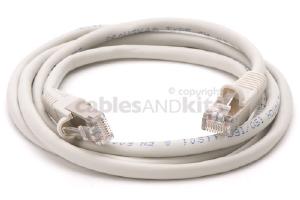 CAT5e Shielded Ethernet Patch Cable, Snagless, 4 Foot, Gray