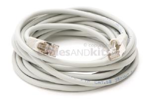 CAT5e Shielded Ethernet Patch Cable, Snagless, 15 Foot, Gray