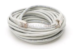 CAT5e Shielded Ethernet Patch Cable, Snagless, 20 Foot, Gray