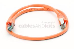 CAT5e Shielded Ethernet Patch Cable, Snagless, 2 Foot, Orange