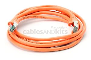 CAT5e Shielded Ethernet Patch Cable, Snagless, 7 Foot, Orange