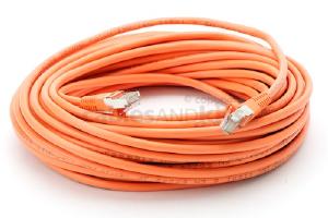 CAT5e Shielded Ethernet Patch Cable, Snagless, 50 Foot, Orange