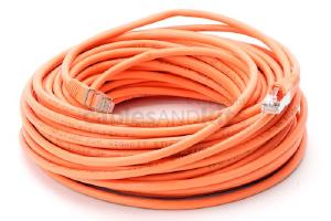 CAT5e Shielded Ethernet Patch Cable, Snagless, 75 Foot, Orange
