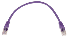 CAT5e Shielded Ethernet Patch Cable, Snagless, 1 Foot, Purple