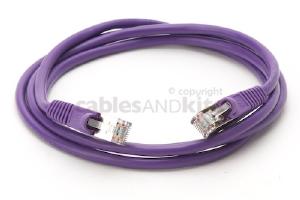 CAT5e Shielded Ethernet Patch Cable, Snagless, 5 Foot, Purple