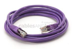 CAT5e Shielded Ethernet Patch Cable, Snagless, 7 Foot, Purple
