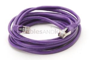 CAT5e Shielded Ethernet Patch Cable, Snagless, 10 Foot, Purple
