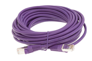 CAT5e Shielded Ethernet Patch Cable, Snagless, 25 Foot, Purple