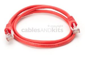 CAT5e Shielded Ethernet Patch Cable, Snagless, 3 Foot, Red