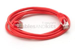 CAT5e Shielded Ethernet Patch Cable, Snagless, 4 Foot, Red