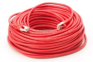 CAT5e Shielded Ethernet Patch Cable, Snagless, 100 Foot, Red