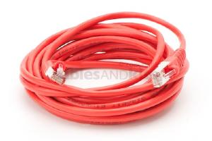 CAT5e Shielded Ethernet Patch Cable, Snagless, 15 Foot, Red
