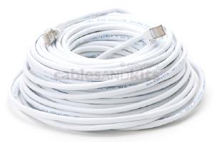 CAT5e Shielded Ethernet Patch Cable, Snagless, 100 Foot, White