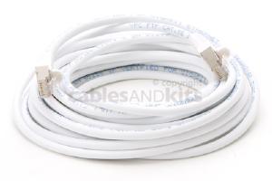 CAT5e Shielded Ethernet Patch Cable, Snagless, 20 Foot, White