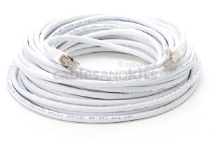 CAT5e Shielded Ethernet Patch Cable, Snagless, 50 Foot, White