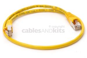 CAT5e Shielded Ethernet Patch Cable, Snagless, 2 Foot, Yellow
