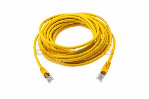 CAT5e Shielded Ethernet Patch Cable, Snagless, 20 Foot, Yellow