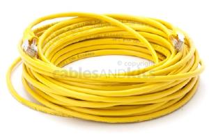 CAT5e Shielded Ethernet Patch Cable, Snagless, 50 Foot, Yellow