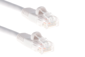 CAT5e Ethernet Patch Cable, Snagless, 50 Foot, White