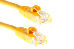CAT5e Ethernet Patch Cable, Snagless, 20 Foot, Yellow