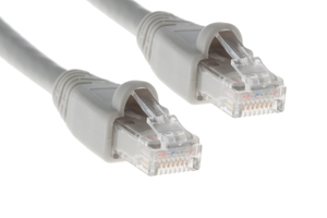 CAT6A Ethernet Patch Cable, Snagless, 2', Gray