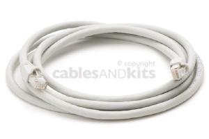 CAT6A Ethernet Patch Cable, Snagless, 7', Gray