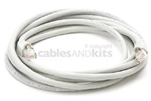 CAT6A Ethernet Patch Cable, Snagless, 10', Gray