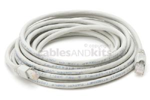 CAT6A Ethernet Patch Cable, Snagless, 20', Gray