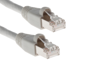 CAT6A Shielded Ethernet Patch Cable, Snagless, 7', Gray