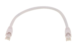 CAT6A Ethernet Patch Cable, Snagless, 0.5', White