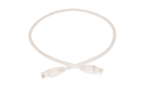 CAT6A Ethernet Patch Cable, Snagless, 1', White