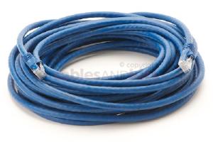 CAT6 Ethernet Patch Cable, Snagless, 30', Blue