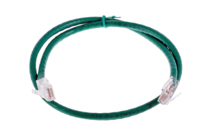 CAT6 Ethernet Patch Cable, Non-Booted, 2 Foot, Green