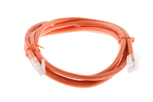 CAT6 Ethernet Patch Cable, Non-Booted, 5 Foot, Orange